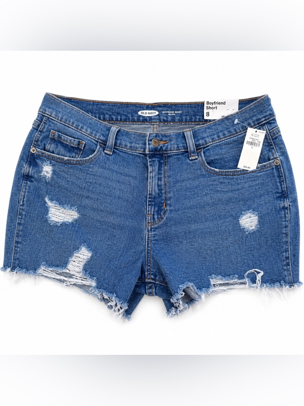 Old Navy Blue Distressed Boyfriend Jean Shorts